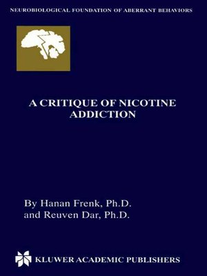cover image of A Critique of Nicotine Addiction